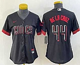 Women's Cincinnati Reds #44 Elly De La Cruz Black 2023 City Connect Cool Base Stitched Baseball Jersey1,baseball caps,new era cap wholesale,wholesale hats
